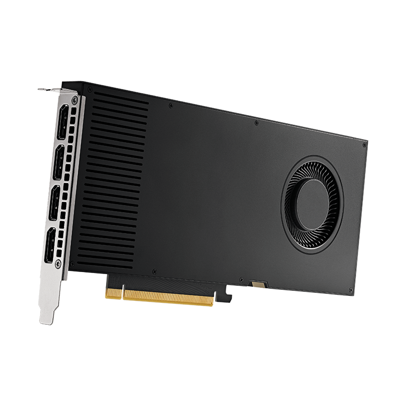 PNY NVIDIA RTX A4000 Video Card, 16 GB GDDR6 with ECC PCI Express 4.0 x16, 4x DisplayPort 1.4a | VCNRTXA4000-PB