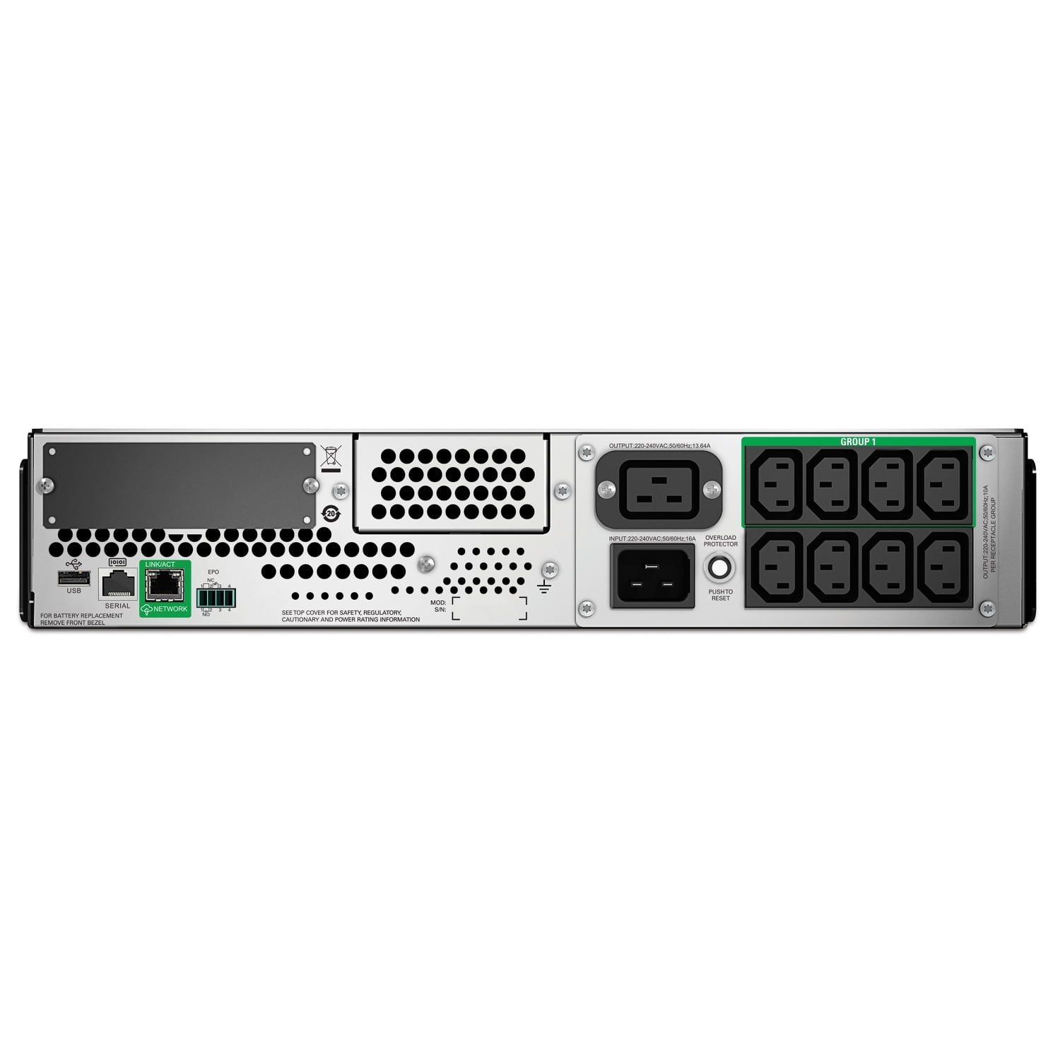 APC Smart UPS 2200VA Line Interactive,1980W, Rackmount 2U, 230V, 8x IEC C13+2x IEC C19 outlets, SmartConnect Port+SmartSlot, AVR, LCD | SMT2200RMI2UC