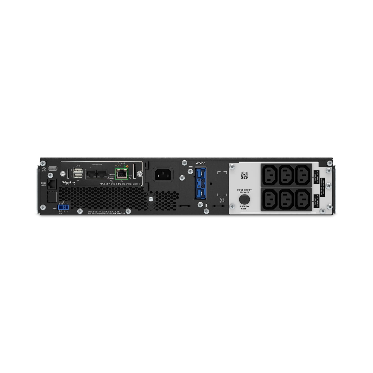 APC Smart UPS On Line, 1000VA ,1000W, Rackmount 2U, 230V, 6x C13 IEC outlets,1KVA SmartSlot, Extended runtime, With rail kit | SRT1000RMXLI