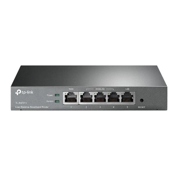 TP-Link TL-R470T+ Load Balance Broadband Router, 4 Ports, Dual WAN, QoS, High-Speed Internet, Efficient Traffic Distribution, Reliable Network Management