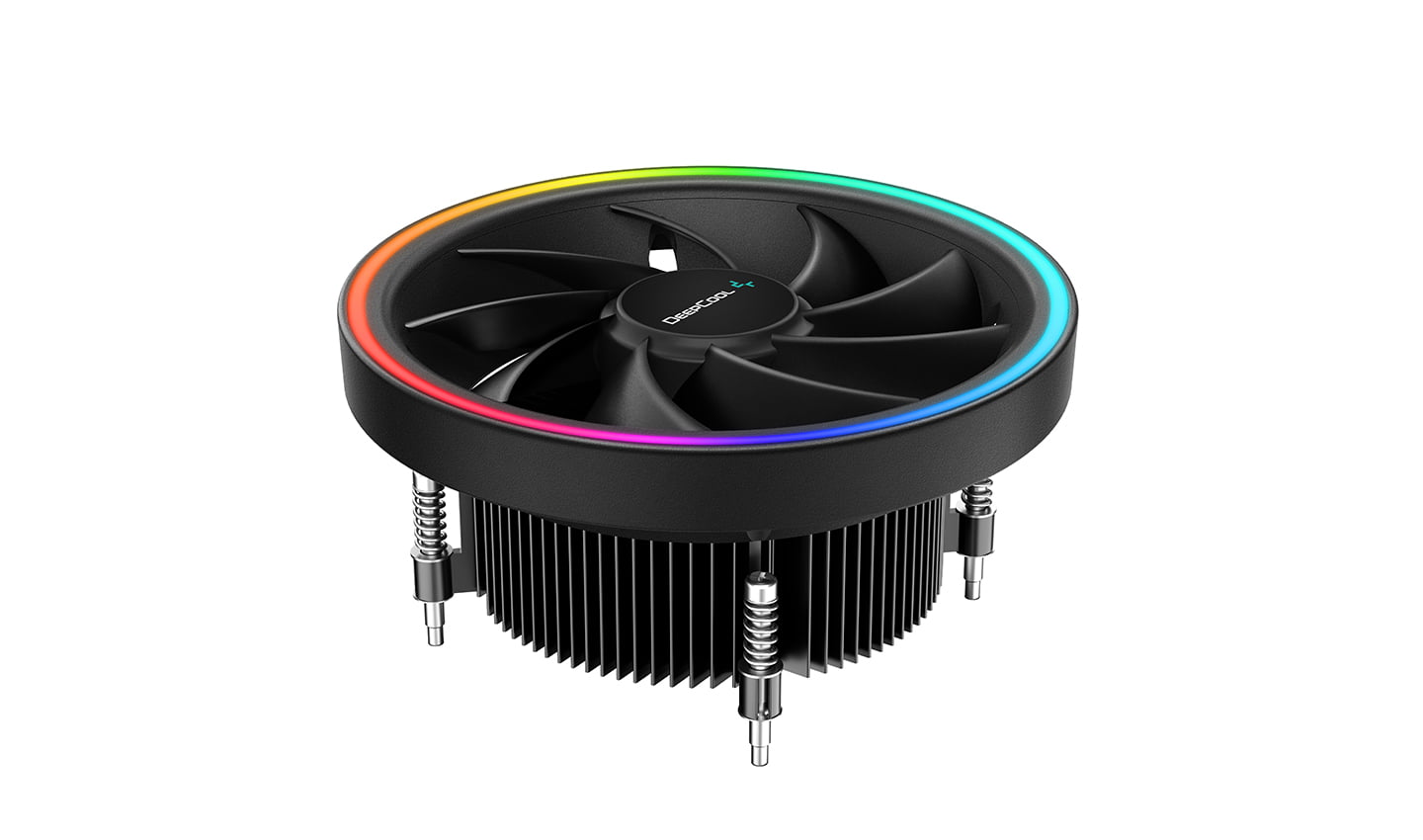 DeepCool UD551 ARGB top flow cooling solution for INTEL sockets 136mm fan and an ARGB LED ring with motherboard sync support CPU Cooler | R-UL551-BKAMAB-G-1