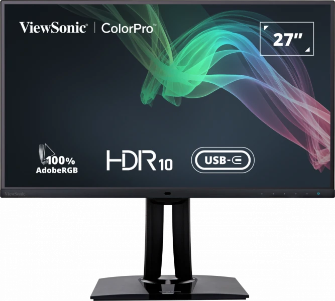 ViewSonic VP2785-2K QHD 27" 16:9 IPS Monitor, 300 cd/m² Brightness, 5ms Response Time, Adobe RGB Color, Height Adjust,10 bit 1.07B Colors, HDMI 1.4 | DisplayPort | USB Type-C, Black | VP2785-2K