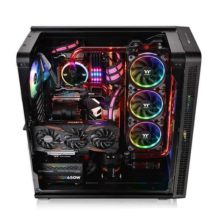 Thermaltake View 37 ARGB Edition Case E-ATX mid-tower chassis with two preinstalled 200mm ARGB fans and one 120mm ARGB fan | CA-1J7-00M1WN-04