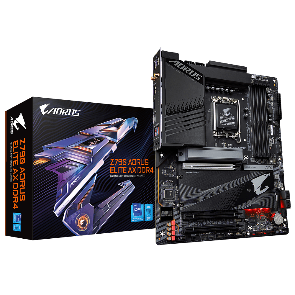 Gigabyte Z790 AORUS ELITE AX DDR4 LGA1700 socket 4 x DDR DIMM sockets supporting up to 128 GB