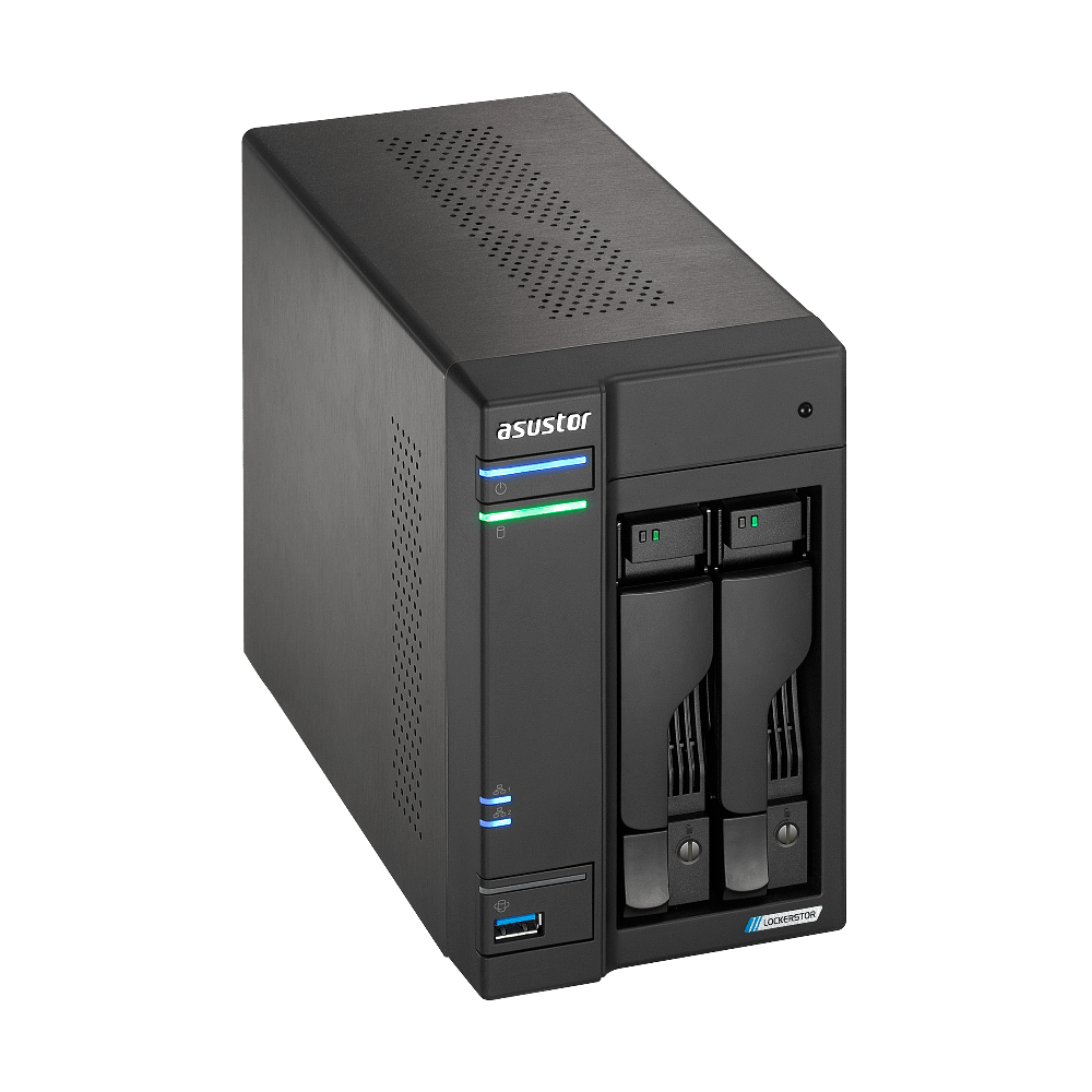 Asustor AS6702T 2 Bay, Intel Celeron N5105, Quad-Core 2.0GHz (burst up 2.90 GHz), 4GB, Tower NAS Enclosure