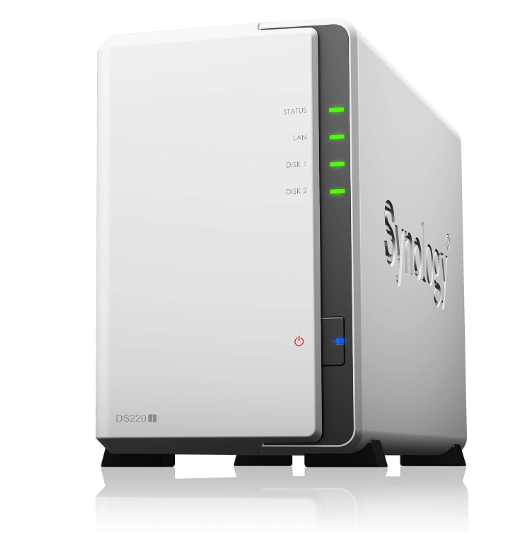 Synology DiskStation DS220j 2-Bay NAS Enclosure - Realtek RTD1296 1.4GHz, 2 x 3.5/2.5" SATA HDD/SSD Drive Bays, 512MB DDR4 RAM, 1 x Gigabit Ethernet, 2 x USB 3.0 Type-A Ports, White | DS220J