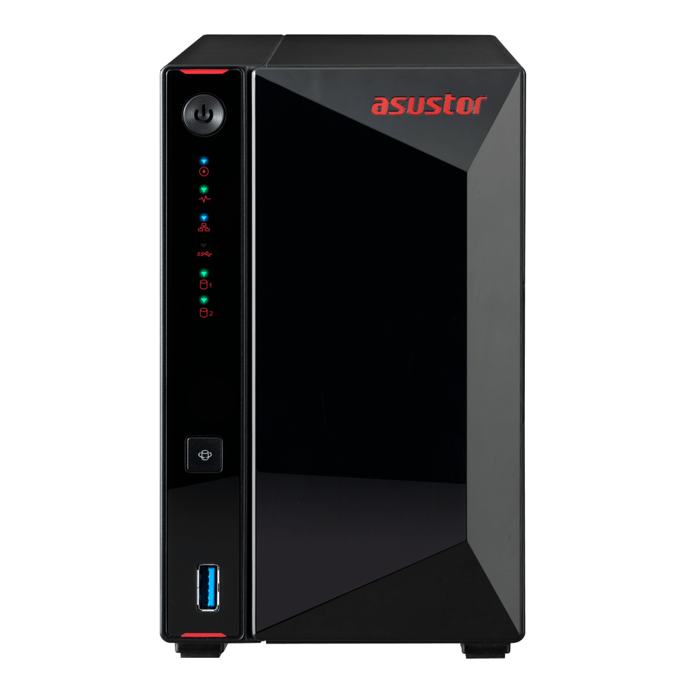 Asustor AS5202T 2 Bay, Intel Celeron, Dual-Core, 2GB SO-DIMM DDR4, Tower NAS Enclosure