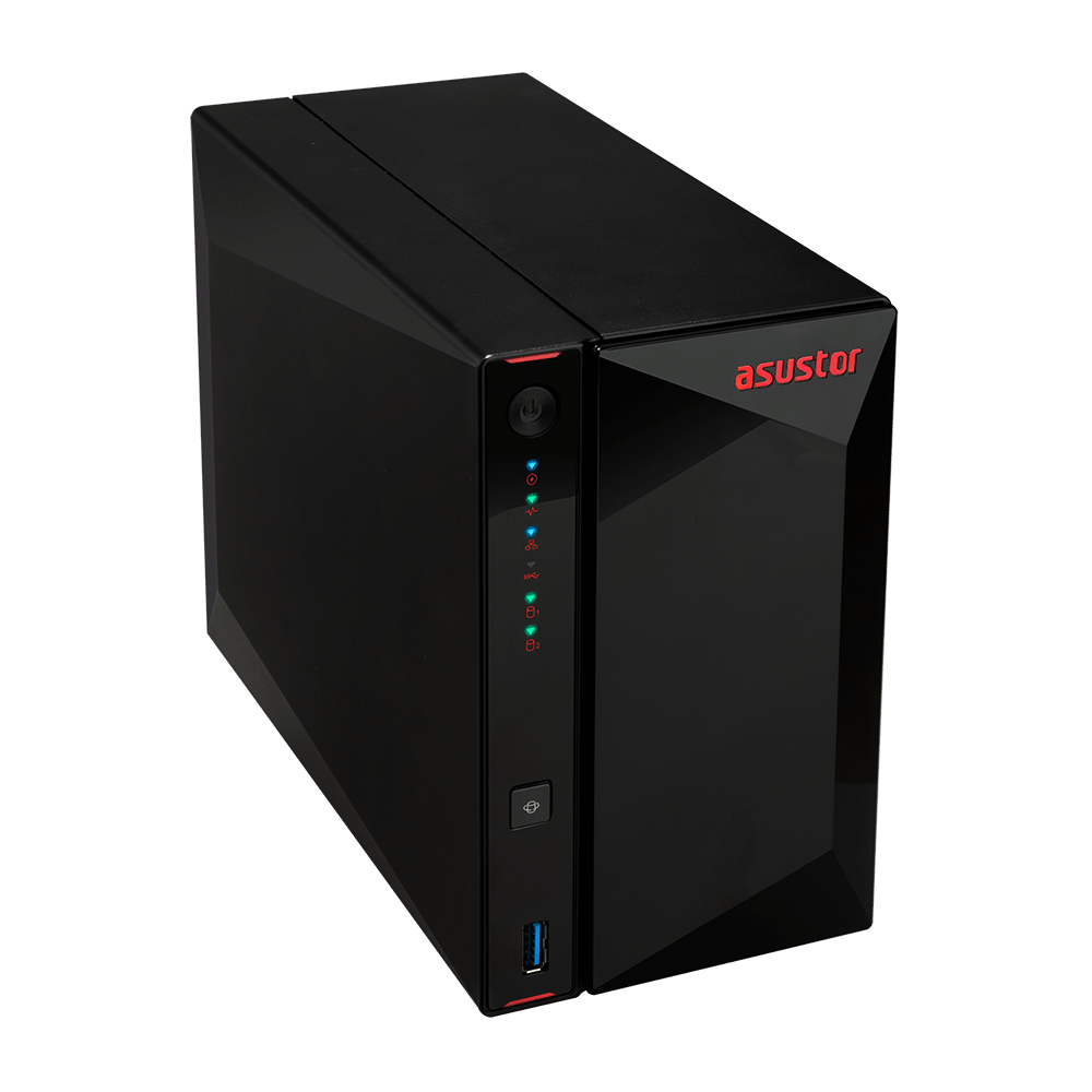 Asustor AS5202T 2 Bay, Intel Celeron, Dual-Core, 2GB SO-DIMM DDR4, Tower NAS Enclosure