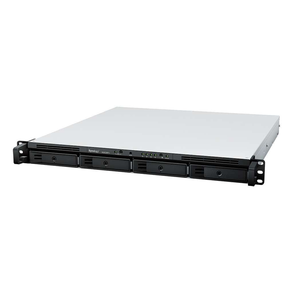 Synology RS822RP+ RackStation 4-Bay NAS - AMD Ryzen V1500B 2.2GHz, 2GB DDR4 RAM, 4 x 3.5/2.5" SATA Drive Bays, 2x USB 3.2-A | 1x eSATA, PCIe 3.0x 8, 4x RJ45, Black | RS822RP+