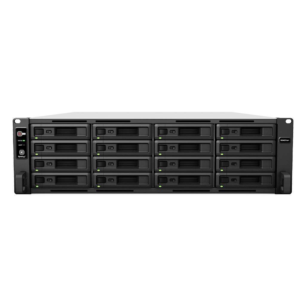 Synology RackStation RS4021xs+ 16-Bay NAS Enclosure - Intel Xeon D-1541 8-Core 2.1GHz, 16x 3.5"/2.5" SATA Drive Bays, 16GB DDR4 RAM, 2x 10GbE RJ45 | 4x GbE RJ45, 2x PCIe 3.0 x8, Black | RS4021XS