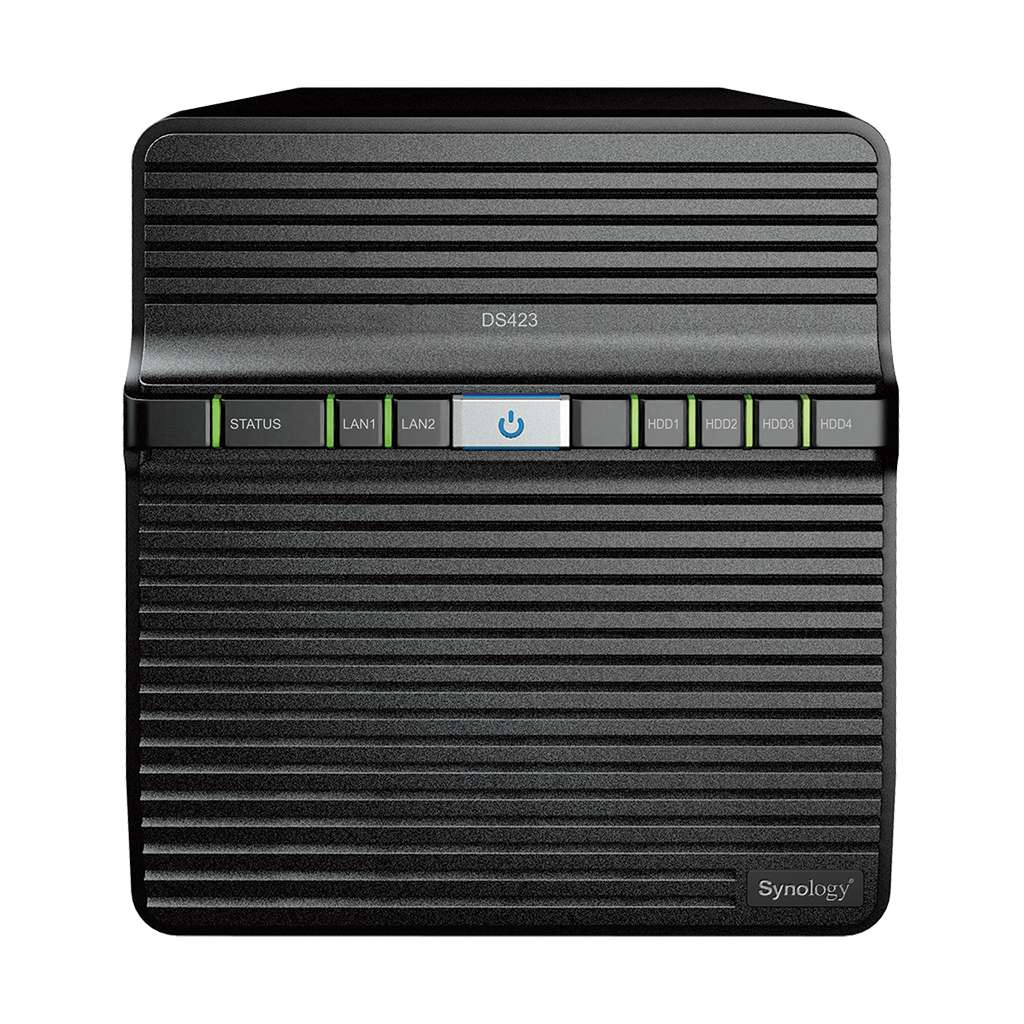 Synology DiskStation DS423 4-Bay NAS Enclosure - Realtek RTD1619B 1.7 GHz, 4x 3.5"/2.5" Drive Bays, 2x RJ45 LAN Ports, 2x USB 3.2 Ports, Black | DS423