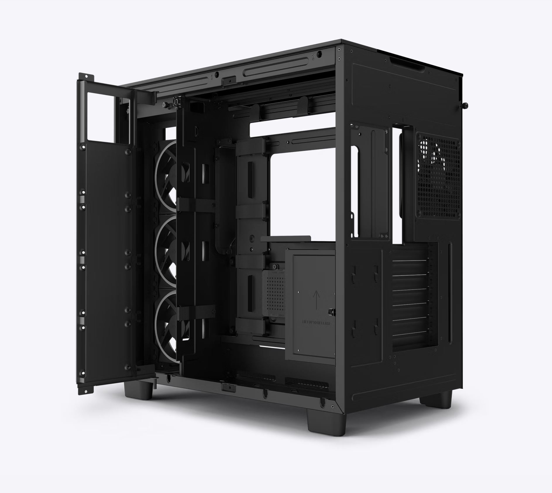 NZXT H9 Elite Premium Dual-Chamber Mid-Tower Airflow Case Black | CM-H91EB-01