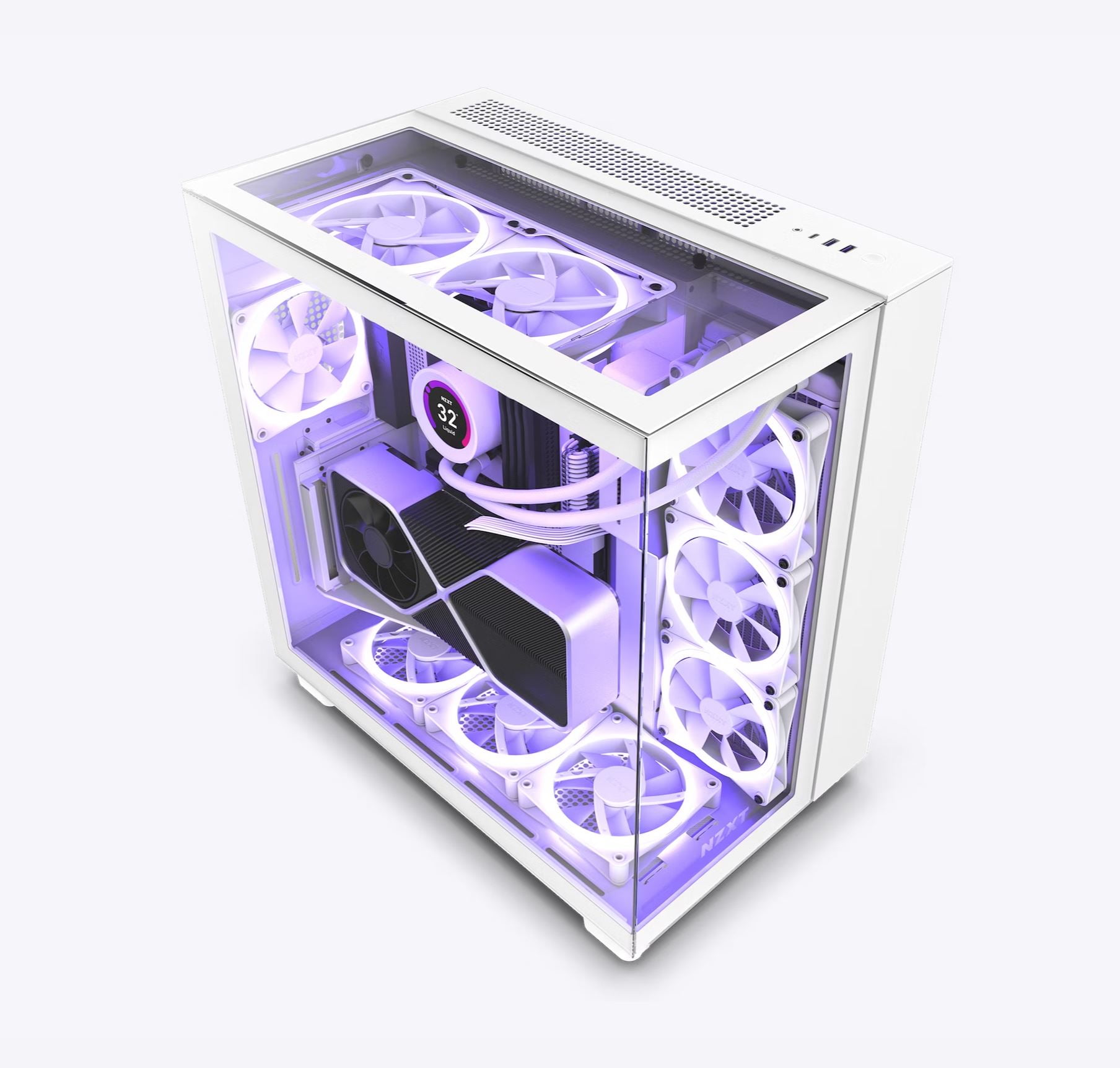 NZXT H9 Elite Premium Dual-Chamber Mid-Tower Airflow Case Black | CM-H91EW-01