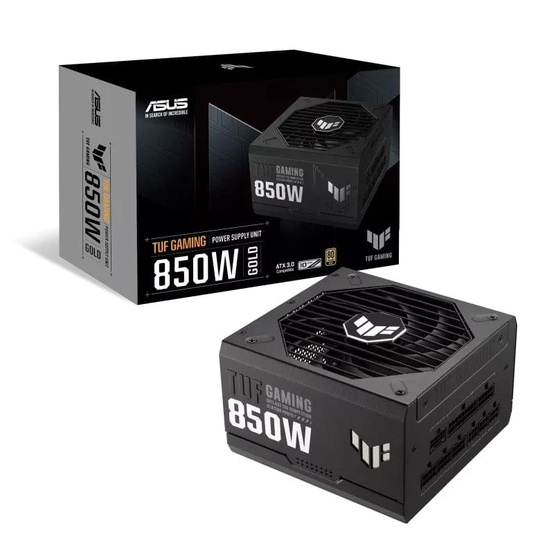 ASUS TUF Gaming 850W Gold Power Supply, 80 PLUS Gold, Fully Modular, 140mm Fan, ATX PSU, OVP/UVP/SCP/OPP/OTP Protection, Reliable Gaming PSU
