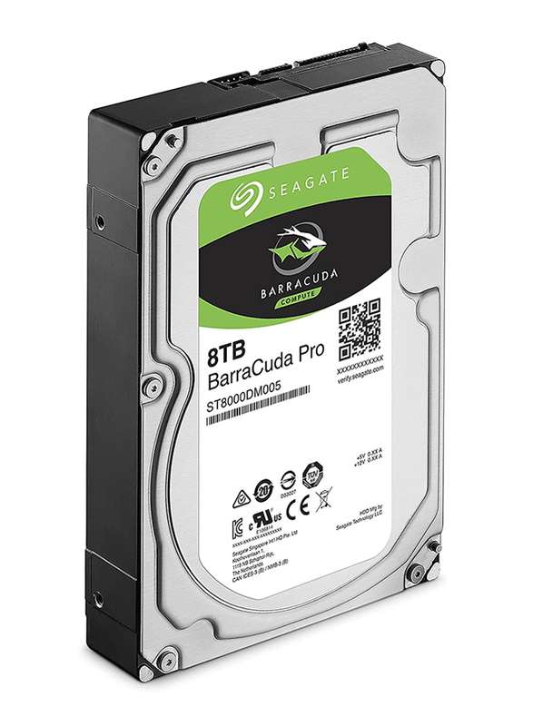 Seagate Barracuda Pro 8TB SATA 6.0Gb/s 3.5" Internal Hard Drive, 7200 RPM Speed, 256MB Cache, 512 / 512e Sector Size, 220 Throughtput | ST8000DM005