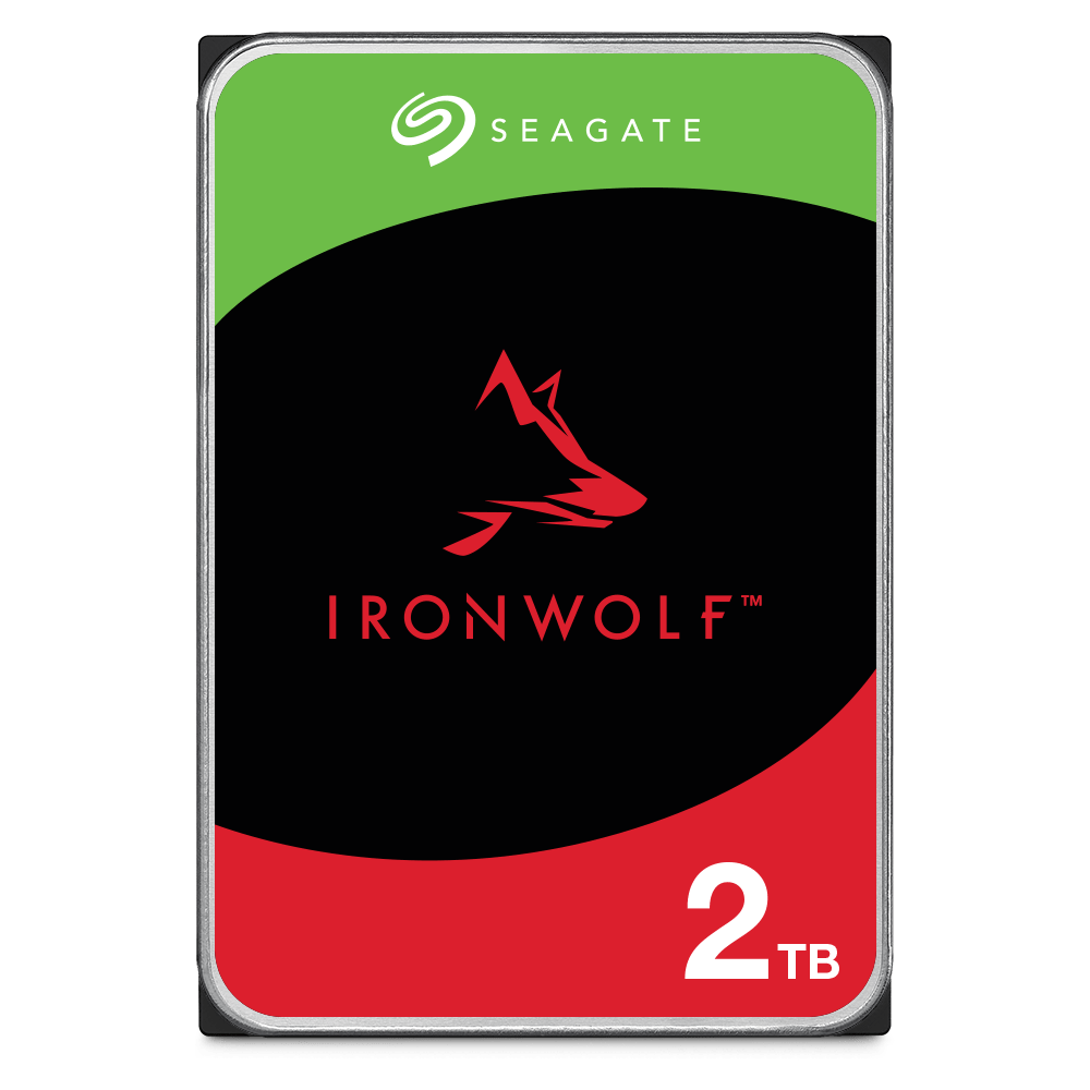 Seagate 2TB IronWolf SATA III 3.5" Internal NAS HDD, Up to 180Mbps Data Transfer Rate, 256 MB Cache, 5400 rpm Speed, 1Mn Hours MTBF, Scalable 24x7, RAID Network Attached Storage | ST2000VN003