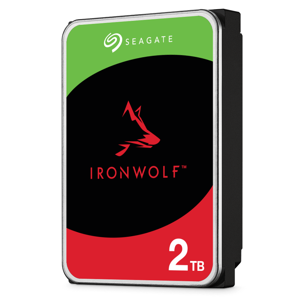 Seagate 2TB IronWolf SATA III 3.5" Internal NAS HDD, Up to 180Mbps Data Transfer Rate, 256 MB Cache, 5400 rpm Speed, 1Mn Hours MTBF, Scalable 24x7, RAID Network Attached Storage | ST2000VN003