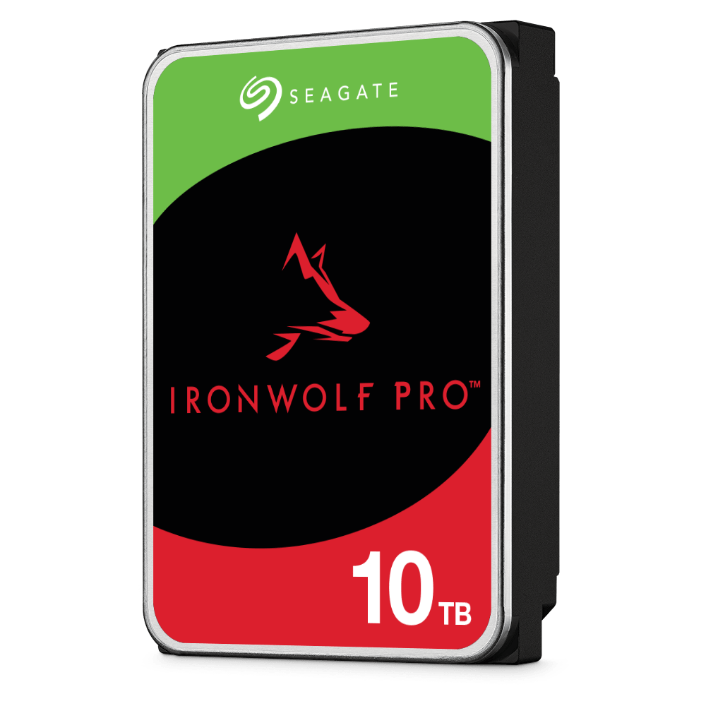 Seagate 10TB IronWolf Pro SATA III 3.5" Internal NAS HDD, Up to 263 MB/s Data Transfer Rate, 7200 rpm, 256MB Cache, 2 Million Hours MTBF, 550TB per Year Workload Rate, 2Mn Hours MTBF | ST10000NT001