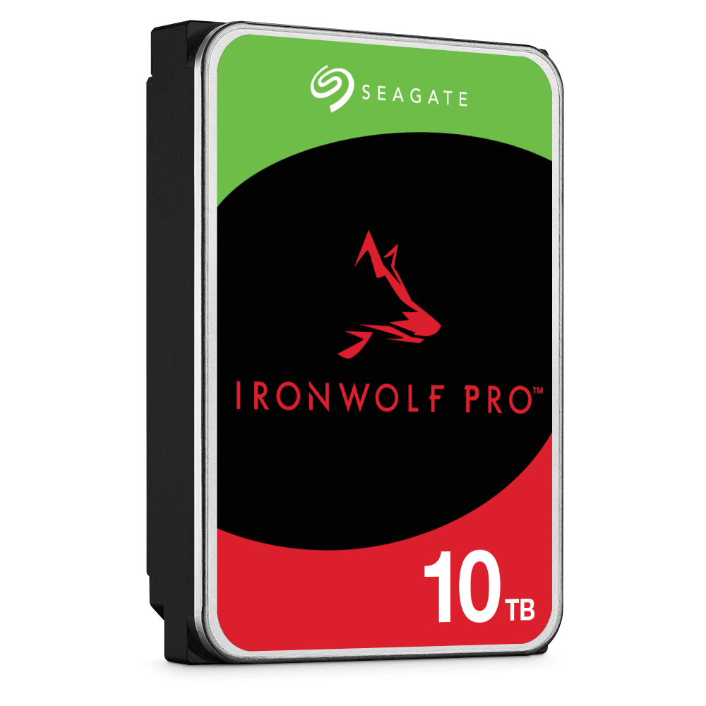 Seagate 10TB IronWolf Pro SATA III 3.5" Internal NAS HDD, Up to 263 MB/s Data Transfer Rate, 7200 rpm, 256MB Cache, 2 Million Hours MTBF, 550TB per Year Workload Rate, 2Mn Hours MTBF | ST10000NT001