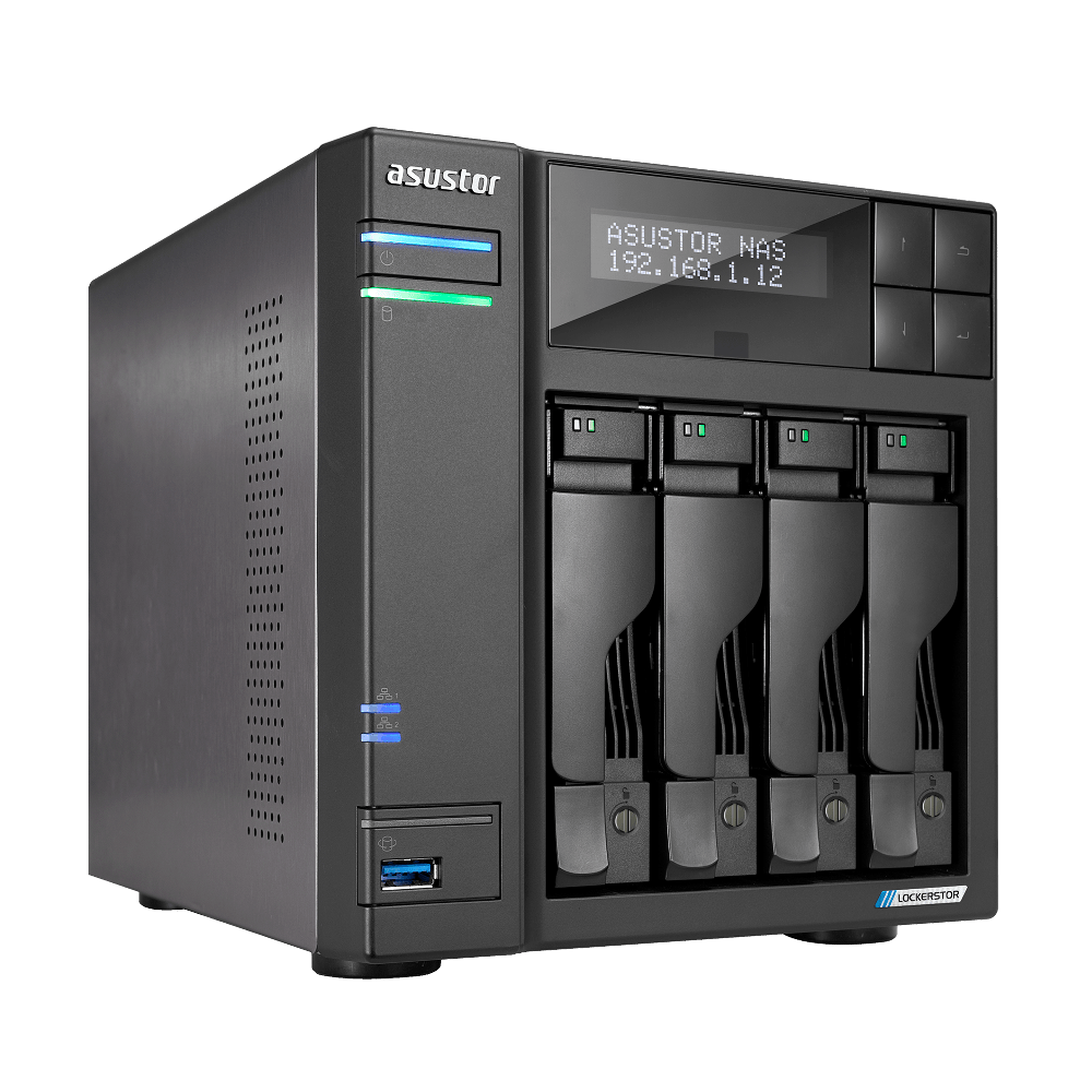 Asustor AS6704T 4 Bay, Intel Celeron N5105, Quad-Core 2.0GHz (burst up 2.90 GHz), 4GB, Tower NAS Enclosure