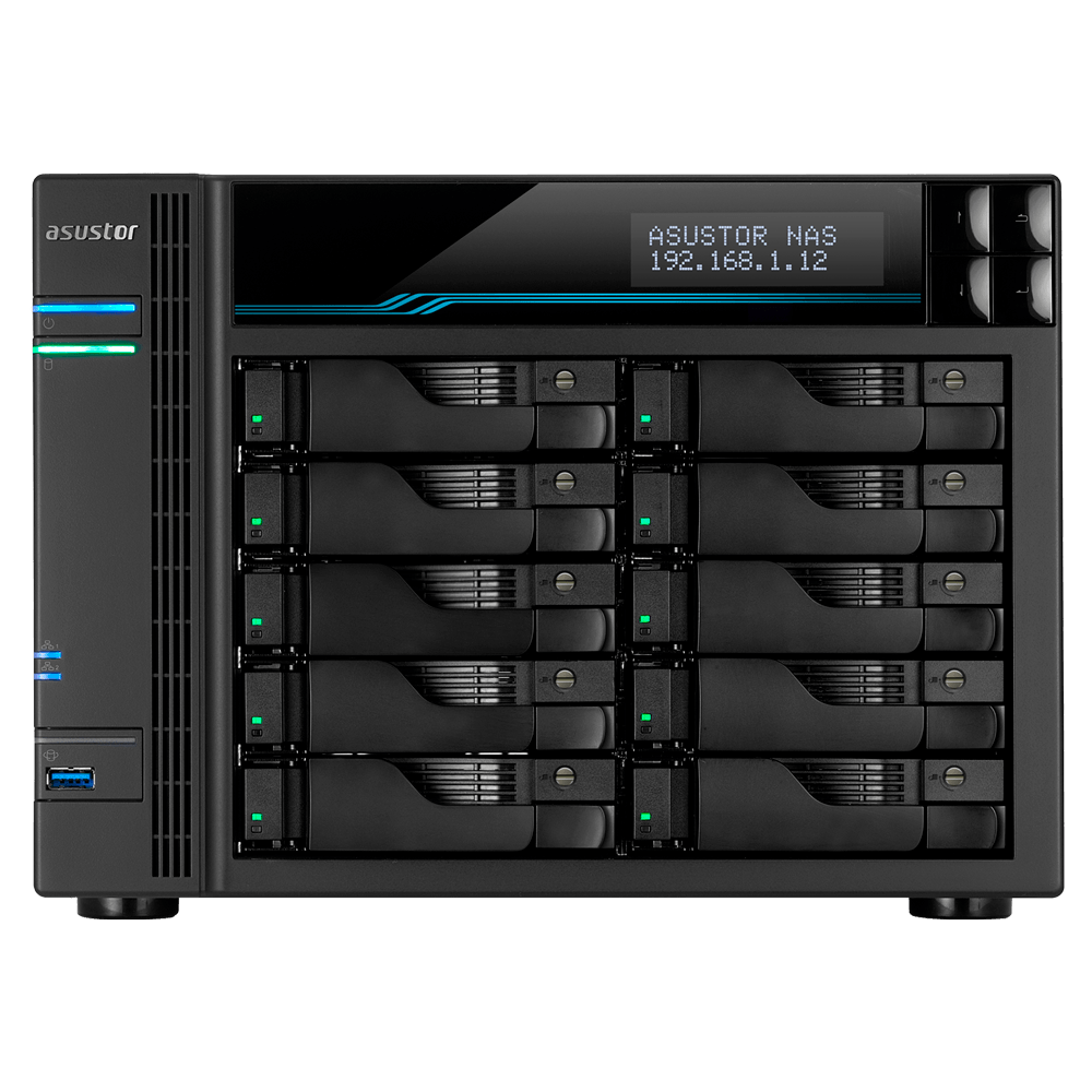 Asustor AS6510T 10 Bay, Intel Atom, C3538 Quad-Core, 8GB SO-DIMM DDR4, Tower NAS Enclosure