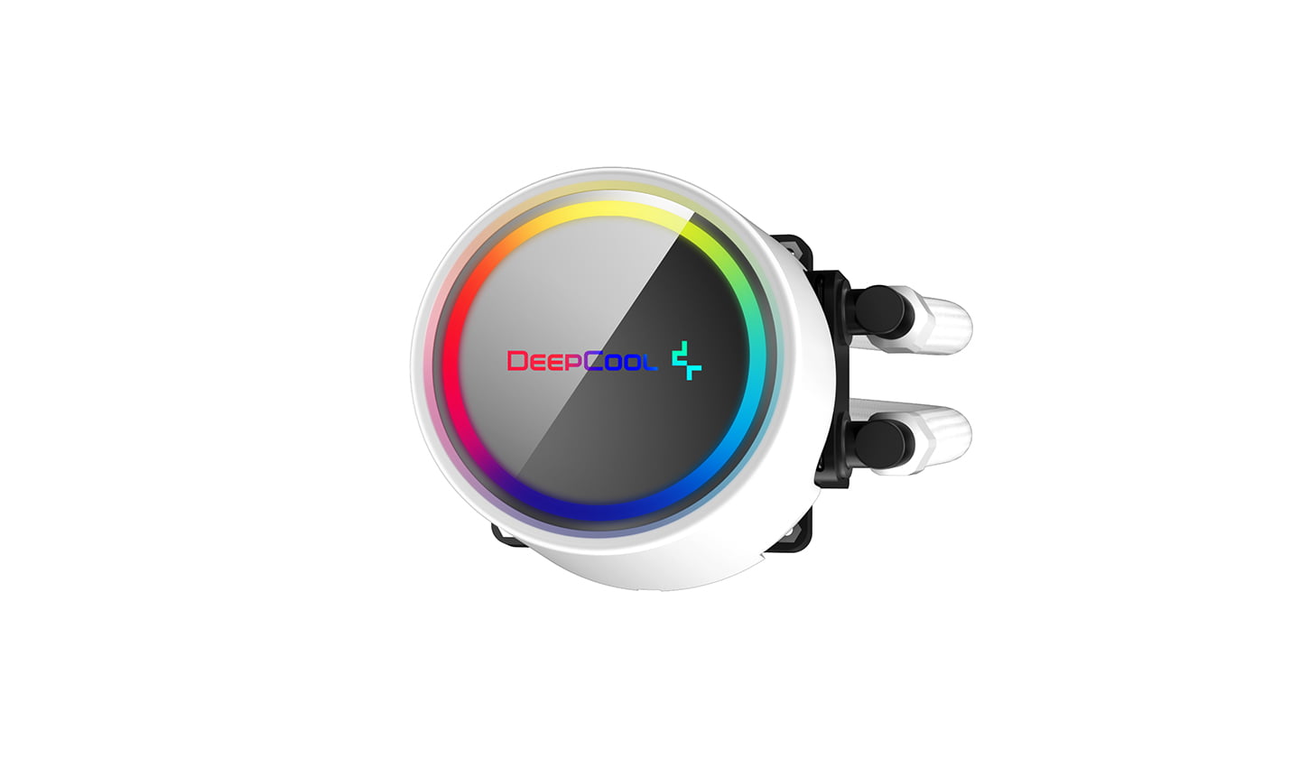 Deepcool Gammax L360 A-RGB WH AIO Liquid Cooler, 500-1800 RPM Fan Speed, 69.34 CFM Airflow, Hydro Bearing, 4 Pin PWM Fan Connector, 12 VDC Rated Voltage, White | DP-H12CF-GL360-ARGB-WH