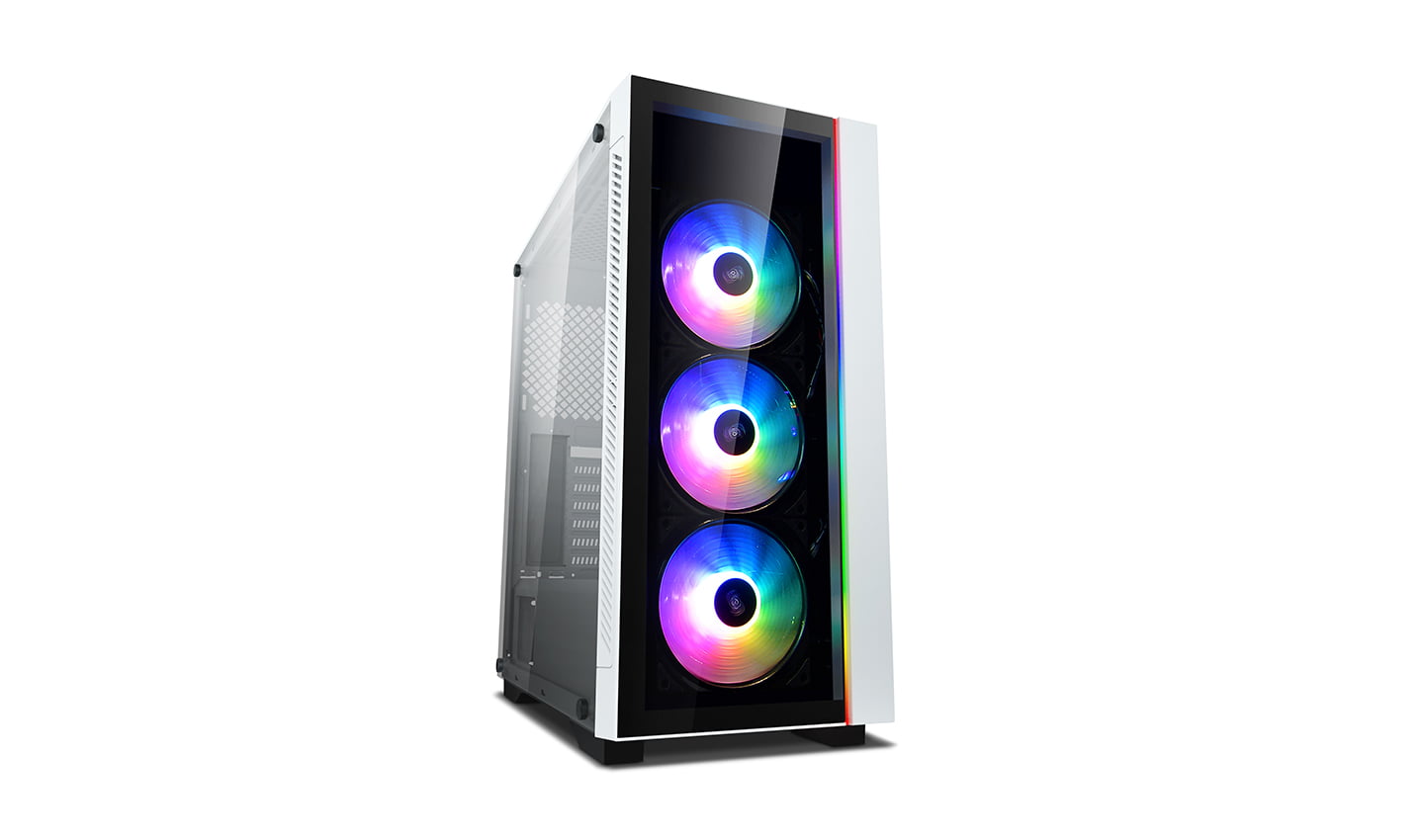 DeepCool MATREXX 55 V3 ADD-RGB WH 3FThe MATREXX 55 V3 ADD-RGB WH 3F is a performance mid-tower ATX case with dual 4mm tempered glass side and front panel to showcase your build in spectacular form featuring an A-RGB LED strip and 3 included A-RGB fan