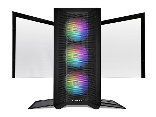 LIAN LI LANCOOL II MESH Performance Tempered Glass Mid Tower ATX Case -Black Color 2 x 140mm Fans Front 120mm Rear Fan Included | PC-LC11-X-MESH-P / G99.LAN2MPX.00