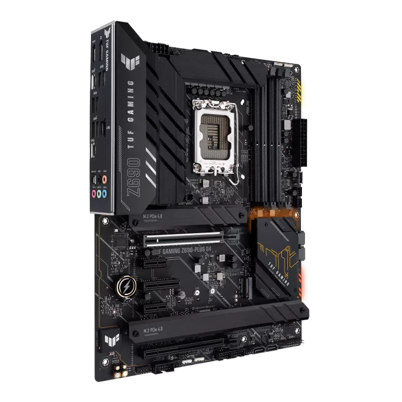 Asus TUF GAMING Z690-PLUS D4  Intel® Z690 (LGA 1700) ATX gaming motherboard, 15 DrMOS power stages, PCIe® 5.0, DDR4 memory, four M.2 slots, Intel 2.5 Gb Ethernet, HDMI®, DisplayPort™| 90MB18U0-M0EAY0