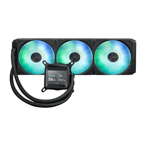 ASUS Prime LC 360 ARGB LCD All-in-One Liquid CPU Cooler, Customizable LCD Display, 360mm Radiator, Triple 120mm ARGB Fans