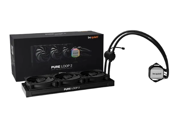 Be Quiet! Pure Loop 2 360mm CPU Liquid Cooler, 3x Pure Wings 3 120mm PWM High-Speed Fans, 2100 RPM Fan Speed | BW019