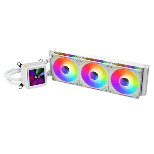 Lian Li Galahad II LCD 360 AIO RGB CPU Liquid Cooler, 2.88" IPS LCD Screen, Asetek 8th Gen 3600 RPM Pump | G89.GA2ALCD36W.00