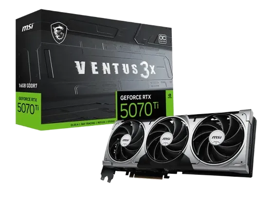 MSI NVIDIA GeForce RTX 5070 Ti 16G VENTUS 3X OC