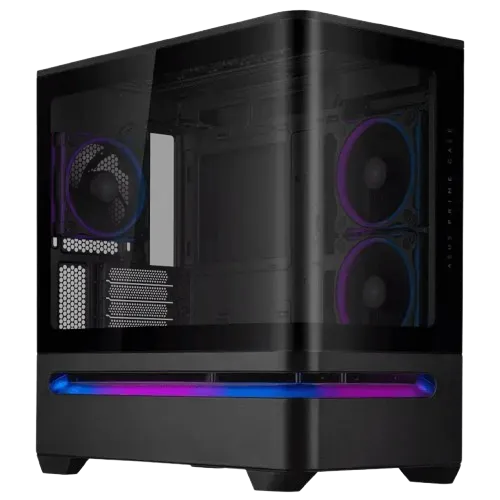 ASUS Prime AP202 ARGB mATX Case, Curved Tempered Glass Panel