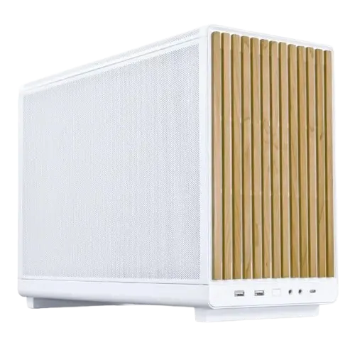 Lian Li A3-mATX Computer Case Wood Edition, 26.3L Micro Form Factor, White