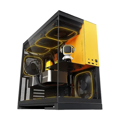 Geometric Future Model 5 Black & Yellow ATX Tower Case