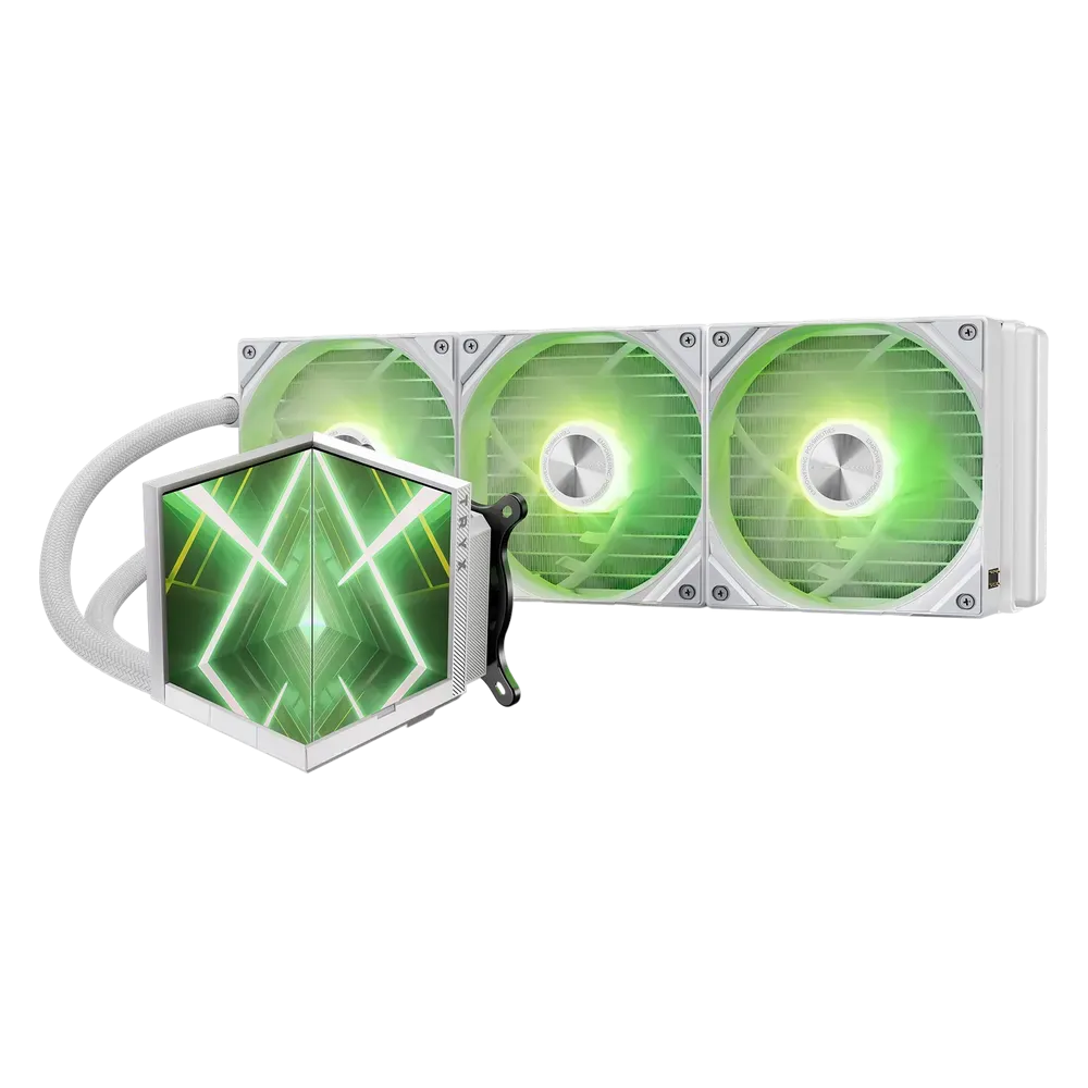 TRYX STAGE 360 4.0'' Dual-Screen AIO Cooler White