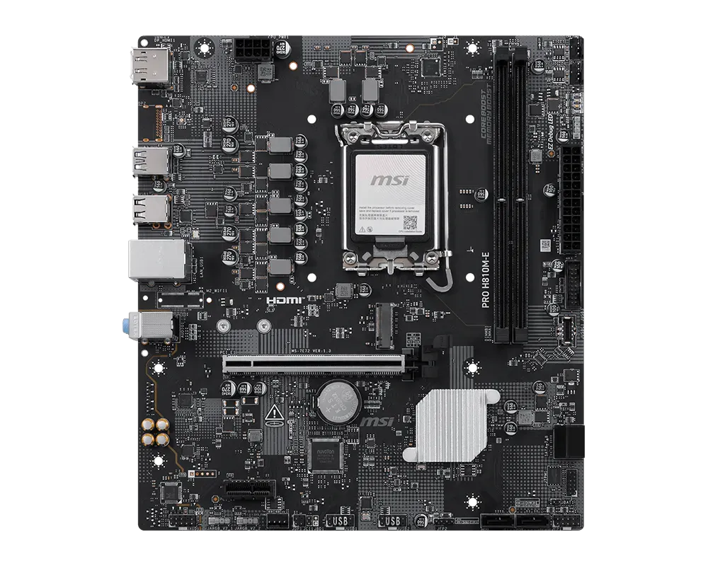 MSI PRO H810M-E Intel Core Ultra LGA1851 Micro-ATX Motherboard