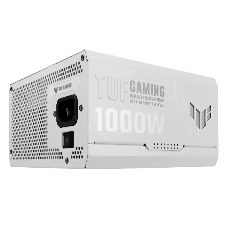 ASUS TUF Gaming 1000W Gold White Edition ATX Power Supply, Active PFC, Military-grade Certification, Fully modular