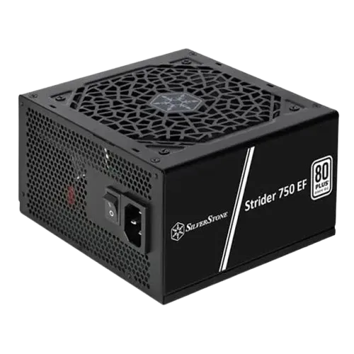 Silverstone Strider 750 EF 80 PLUS 230V EU 750W ATX (PS2) Power Supply, Built-in 120mm fan, Class-leading single +12V rail, 24/7 continuous power output with 40 operating temperature | SST-ST750-EF
