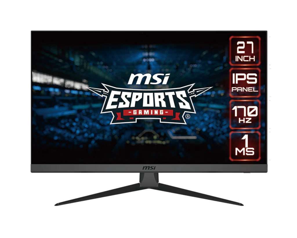 MSI G2722  Esprots Gaming Monitor, 27" FHD (1920x1080) IPS Level 170Hz Display, 1ms Fast Response Time, HDMI , DP |9S6-3CB51T-078