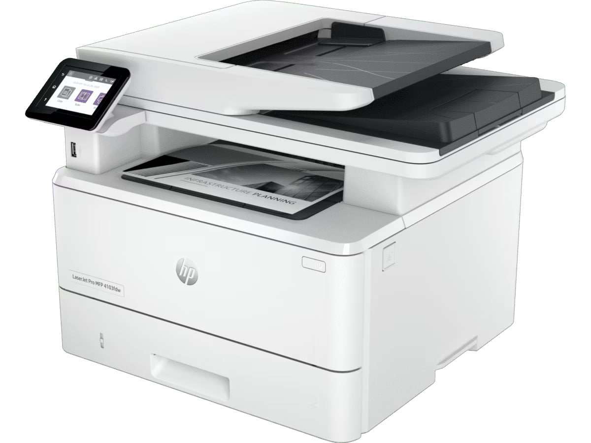 HP LaserJet Pro MFP 4103fdw Printer, Color Touchscreen Display, Up to 50ppm Print Speed, Up to 42cpm Copy Speed, 50 Sheets ADF Capacity