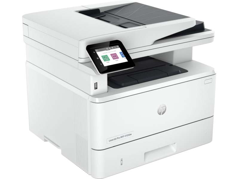 HP LaserJet Pro MFP 4103dw Print, copy, scan Print speed: Up to 40 ppm (A4) 1 Print quality black (best): Fine Lines (1200 x 1200 dpi) | 4103dw