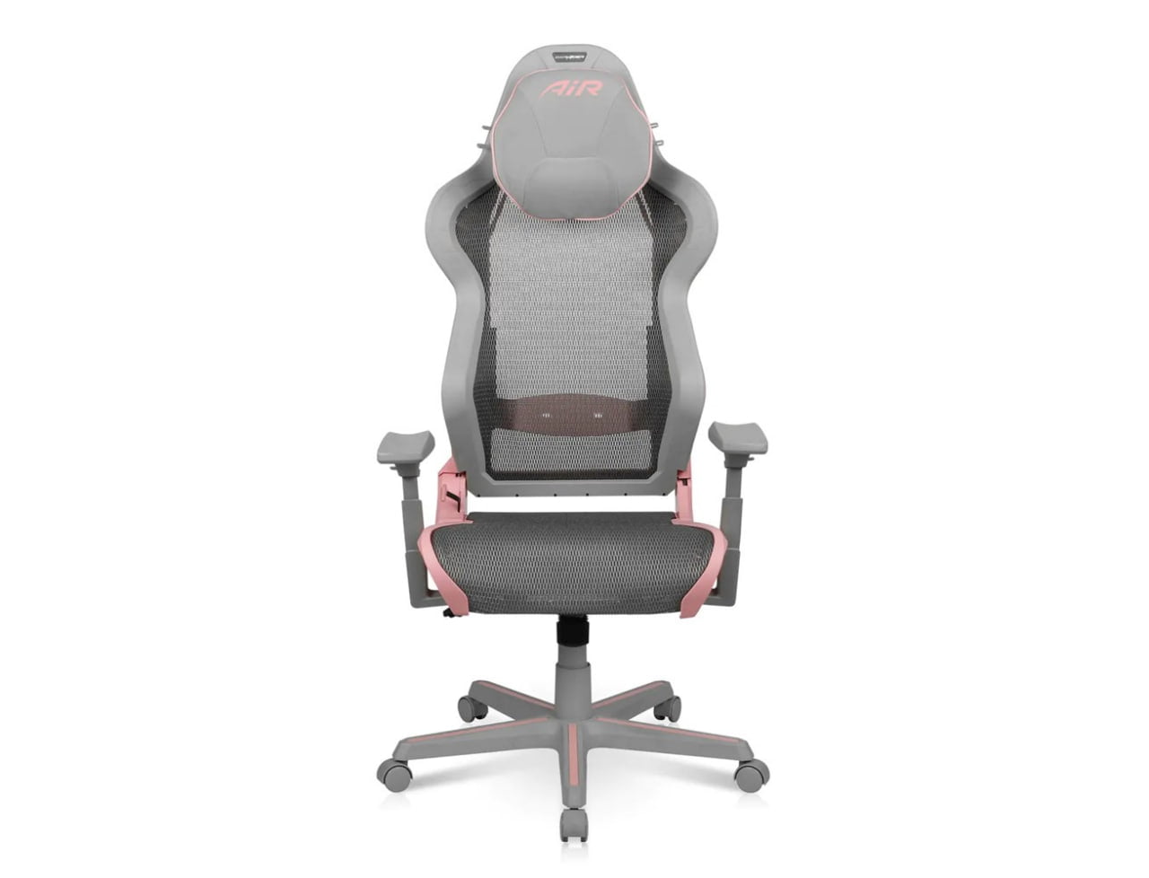 DXRacer Air Series Gaming Chair - Pink/Grey, Ultra-Breathable Mesh, 4D Armrest,  Memory Foam Headrest, Modular Design | AIR-R1S-GP.G-E1