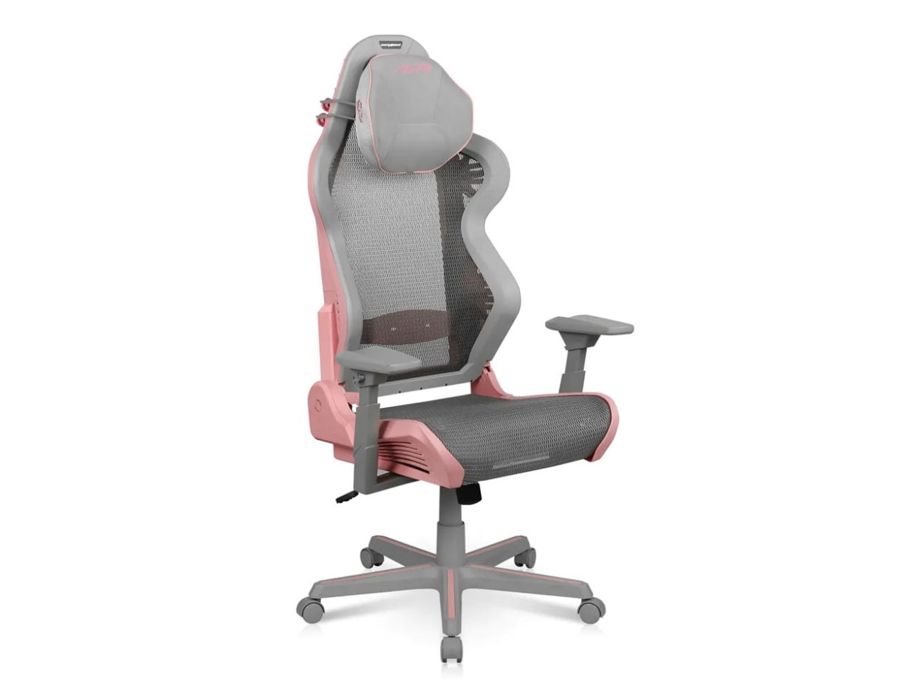 DXRacer Air Series Gaming Chair - Pink/Grey, Ultra-Breathable Mesh, 4D Armrest,  Memory Foam Headrest, Modular Design | AIR-R1S-GP.G-E1