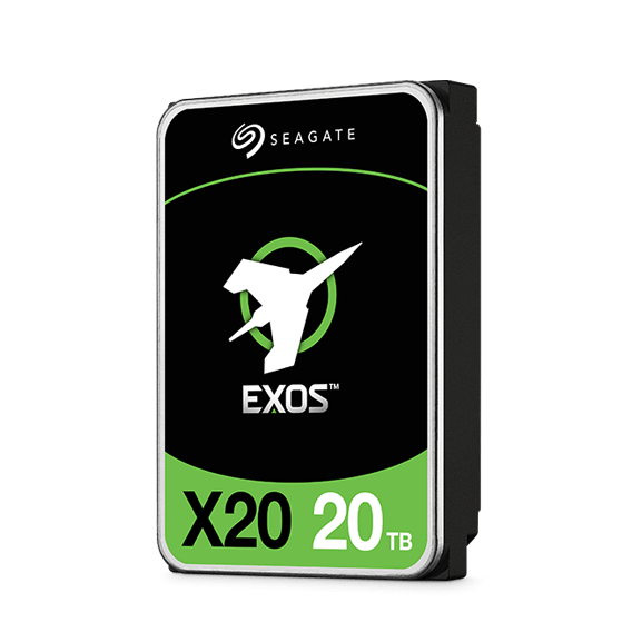 Seagate 20TB Exos X20 7200 rpm SATA III 6 Gb/s 3.5" Internal HDD, 256MB Cache, 7200 Rpm, 285 MB/s Data Transfer Rate, Customization Power Options, Advanced Data Security | ST20000NM007D