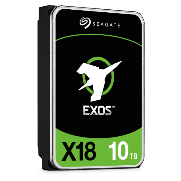 Seagate Exos X18 10TB Hard Drive, 3.5" Internal 12Gb/s SAS, 7200Rpm, 270 MB/s Data Transfer Rate, Conventional Magnetic Recording Method, Video Surveillance System, Storage System | ST10000NM013G