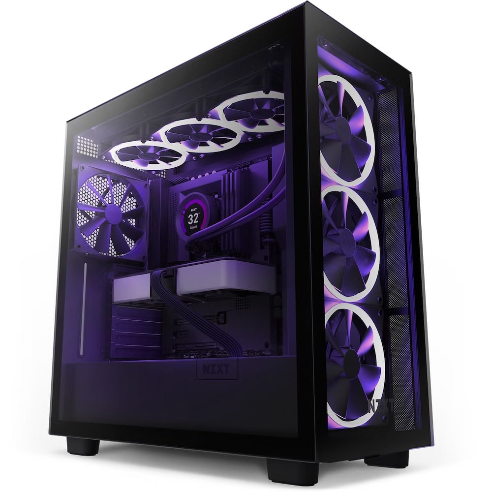 NZXT H7 Elite ATX Mid Tower PC Gaming Case, Tool-Less Access to Front & Side Panels, Supports Up to 7 Fans & 360mm Radiator, Black | CM-H71EB-02