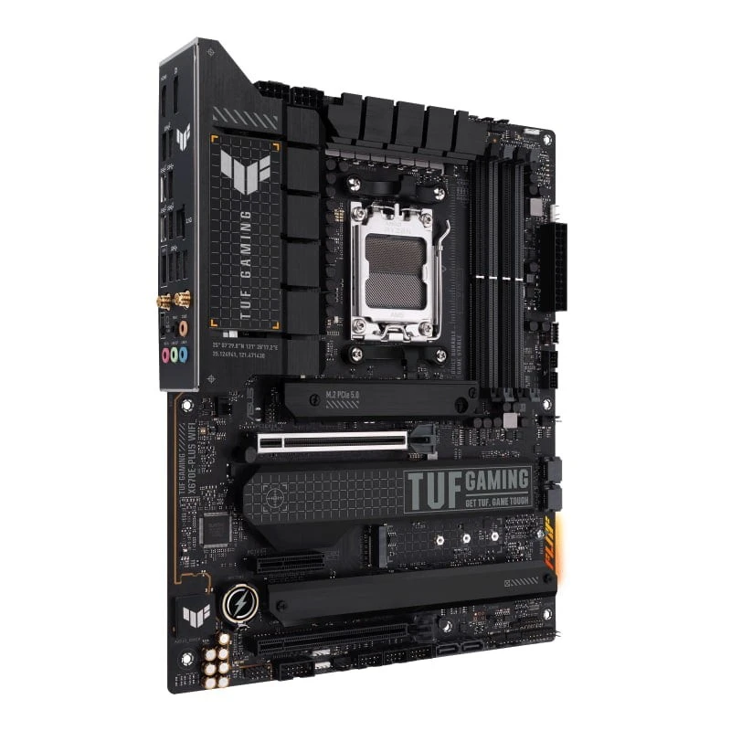 Asus TUF GAMING X670E-PLUS WIFI Motherboard, AMD Socket AM5, DDR5 up to 128GB, PCIe 5.0, 4 x M.2, Wi-Fi 6E, 10Gb Ethernet, AMD X670E Chipset