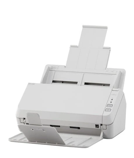 FUJITSU SP-1130N A4 Network Document Scanner, 30ppm Duplex, 50-Sheet ADF, Ethernet Connectivity, High-Speed Scanning, Compact Design